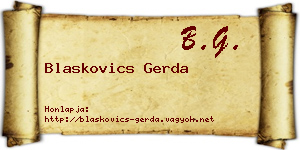 Blaskovics Gerda névjegykártya